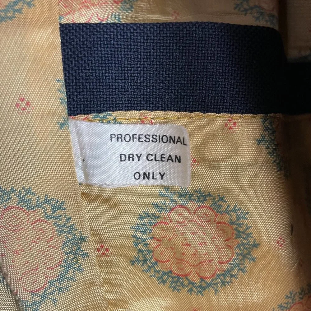 Vintage Blazer Navy Blue Portland Nudelmans Seattle‎ FLAWS Men Printed Lining